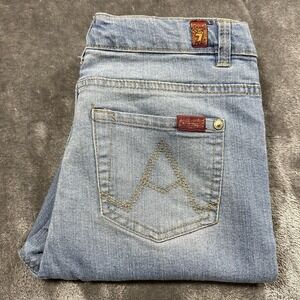 7 For All Mankind Paxtyn Girls 14 Light Blue Excellent Straight Leg Jeans